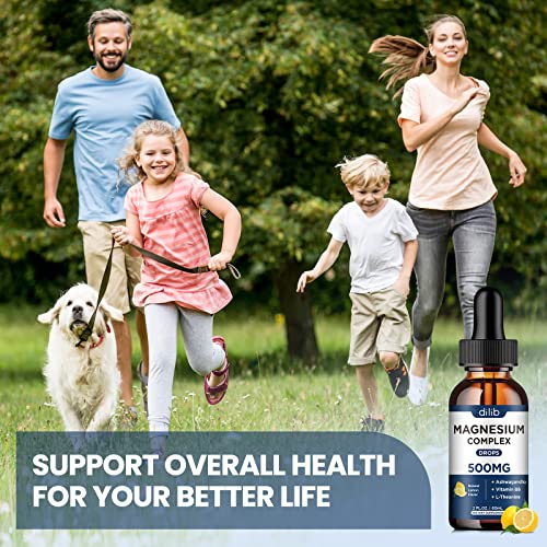 (2 Pack) Magnesium Glycinate, Citrate, Malate Liquid Drops-Triple Magnesium Complex 