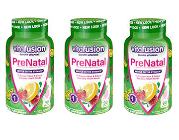Vitafusion Prenatal, Gummy Vitamins IyVNst, 3Pack (90 Count)