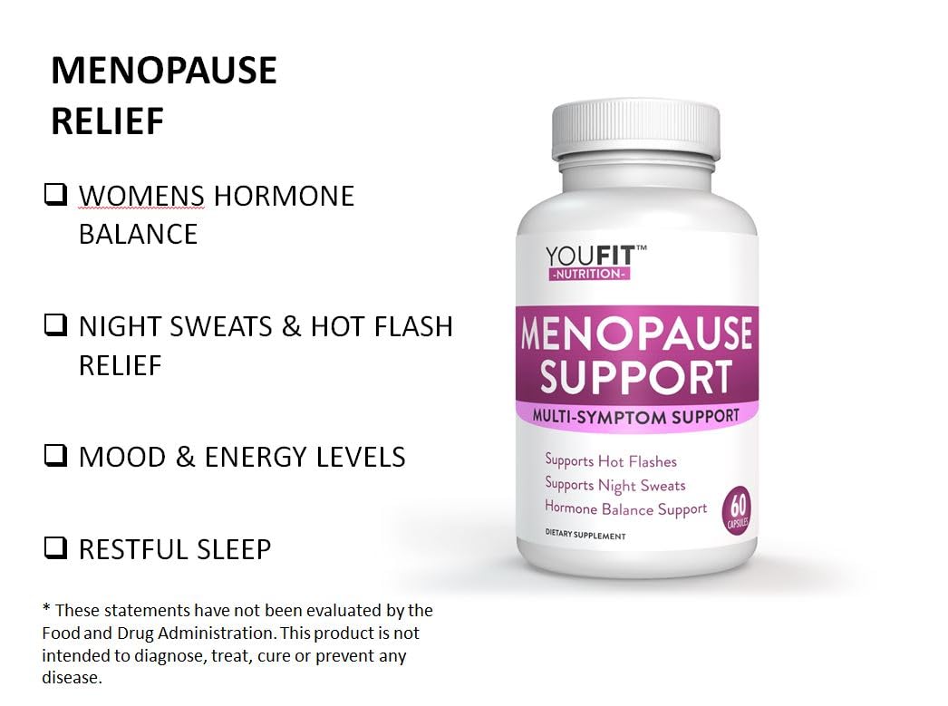 YouFit Nutrition Menopause Relief Capsules for Women - Natural Menopause Supplements YouFit Nutrition