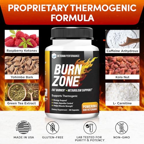 Veteran Performance Burn Zone Thermogenic Fat Burner – Metabolism Booster Appetite Veteran Performance