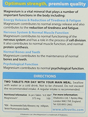 Vitabiotics Ultra Magnesium Tablets, Pack of 60 Vitabiotics Ultra
