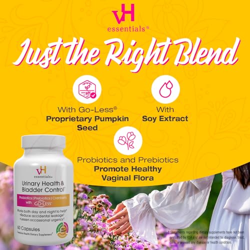 vH essentials Urinary Health & Bladder Control, Cranberry Extract, Prebiotics and Probiotics vH essentials