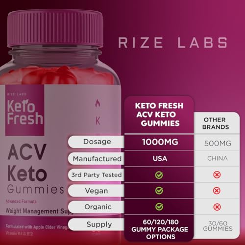 (3 Pack) Keto Fresh ACV Gummies, Keto Fresh ACV Gummies for Advanced Weight Loss rize labs