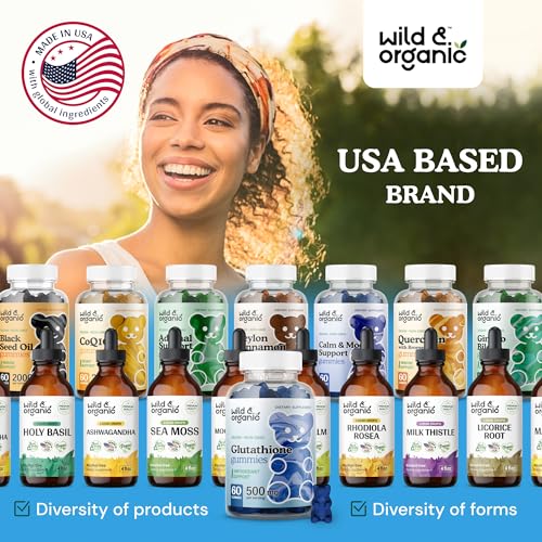 Wild & Organic Glutathione Gummies - Reduced Glutathione for Liver Cleanse & Antioxidants Wild & Organic