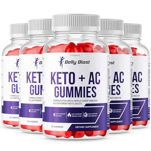(5 Pack) Belly Blast Keto + ACV Gummies, Belly Blaster Keto Plus Advanced Weight Loss