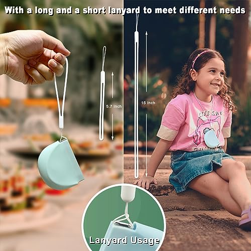 2 Pack Silicone Retainer Case with Lanyard Soft Slim Cute Aligner Case Holder Dental Thin onbuwws