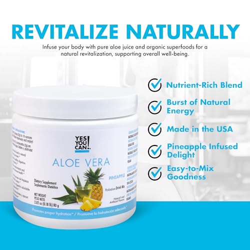 Yes You Can! Organic Aloe Vera Drink Mix - Super Greens Powder - Energy Drink Powder Yes You Can!