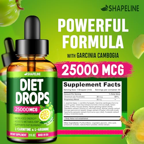 (Pack of 2) Weight Loss Drops - Made in USA - Appetite Suppressant for Women & Men SHAPELINE