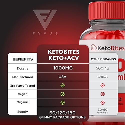 (3 Pack) Keto Bites ACV Gummies, KetoBites Keto ACV Gummies Advanced Weight Loss Fyvus