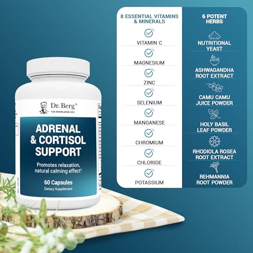 Dr. Berg Adrenal & Cortisol Capsules - Adrenal Supplement & Cortisol Manager - Mood Dr. Berg Nutritionals