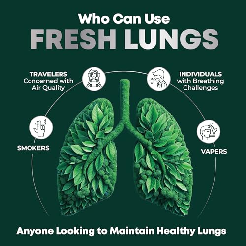 VitalWise Fresh Lungs Lung Detox and Cleanse Supplement with Mullein Leaf Extract 