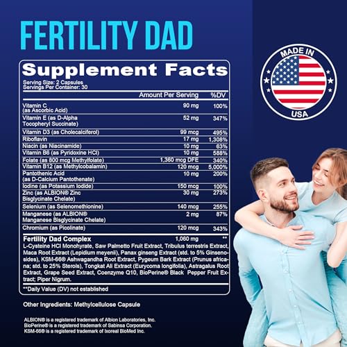 YOU'RE NATURAL Male Fertility Vitamins, Optimal Sperm Count, Motility, and Strength, Ashwagandha YOU'RE NATURAL