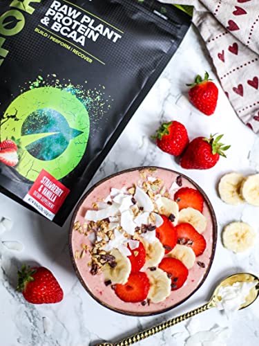 Vivo Life Perform Strawberry & Vanilla Flavour Vegan Protein Powder - BCAA Pea & Hemp Blend Vivo life