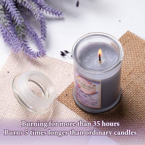 Wonderfulnature Lavender de Provence Pure Essential Oil Scented Candle, Aromatherapy WONDERFUL NATURE