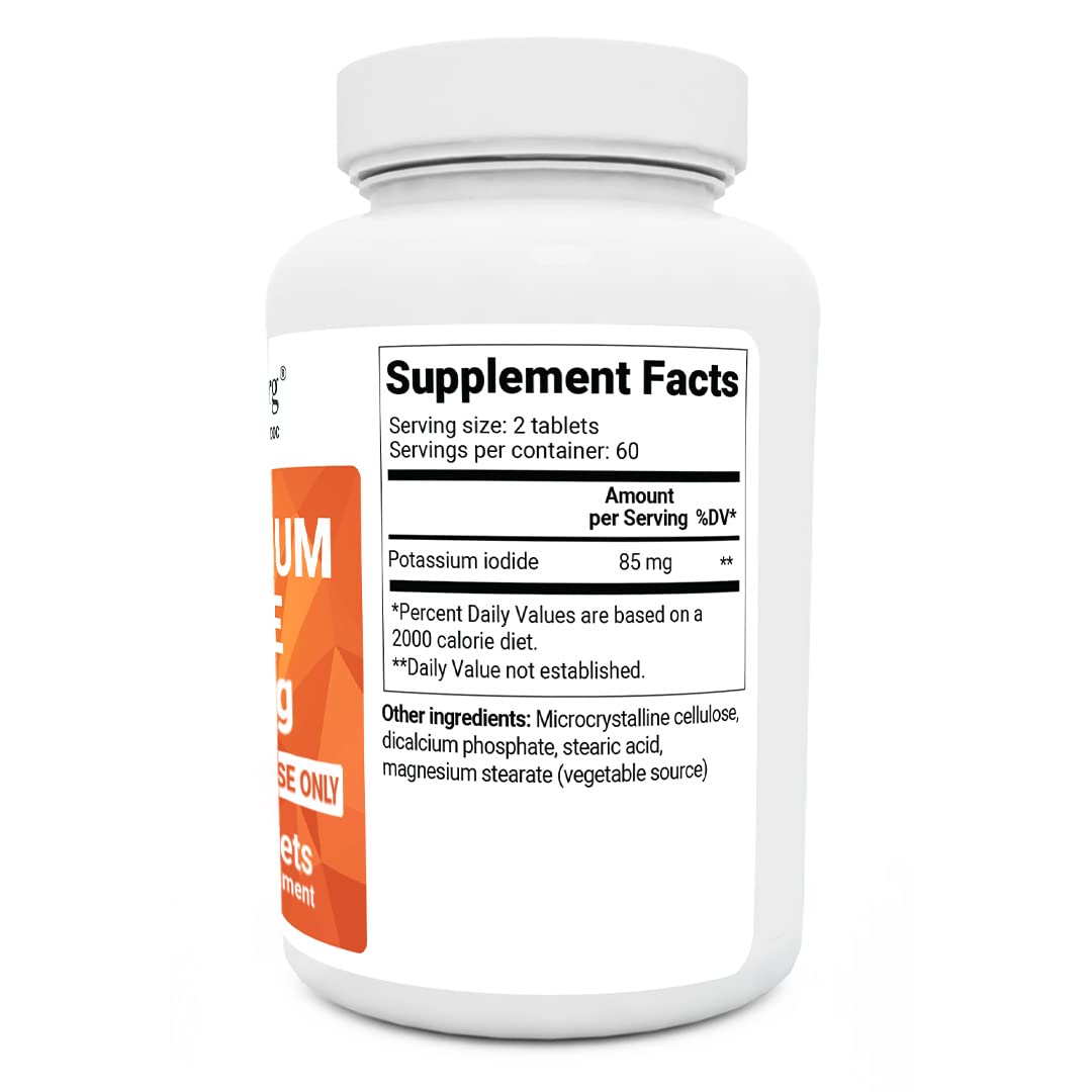 Dr. Berg's Incredible Potassium Iodide Tablets - Now 120 Tablets with a Smaller Easy Dr. Berg Nutritionals