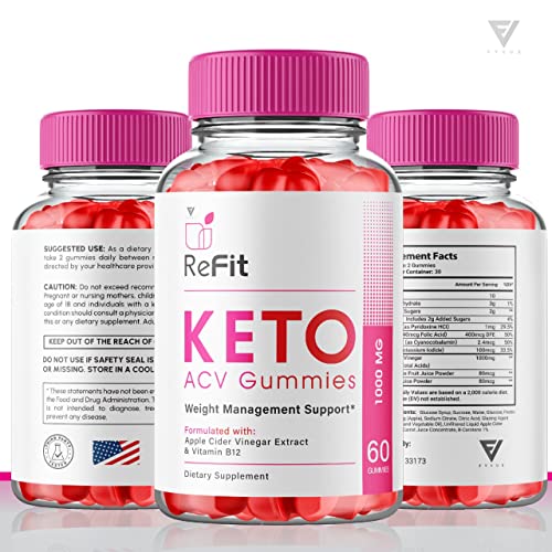 (2 Pack) Refit Keto ACV Gummies for Weight Loss, Refit Keto ACV Gummies Advanced Fyvus