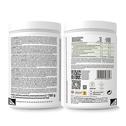 Weider Vegan Protein (750g) Vanilla Flavour. 23g Protein/dose, Pea Isolate (Pisane) & Rice Proteins Weider