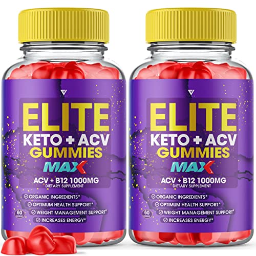 (2 Pack) Elite Keto ACV Gummies AVC, Elite Keto Plus ACV Advanced Weight Loss Gummies