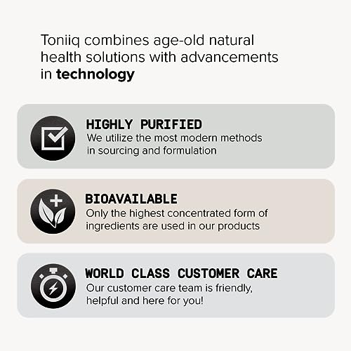 Toniiq Ultra High Purity Hyaluronic Acid Supplements - 95%+ Highly Purified and Bioavailab Toniiq
