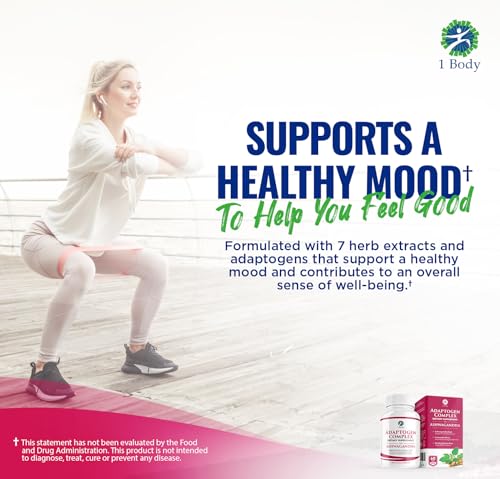 1 Body Adaptogen Complex Supplement with Ashwagandha