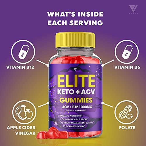 (3 Pack) Elite Keto ACV Gummies AVC, Elite Keto Plus ACV Advanced Weight Loss Gummies Fyvus