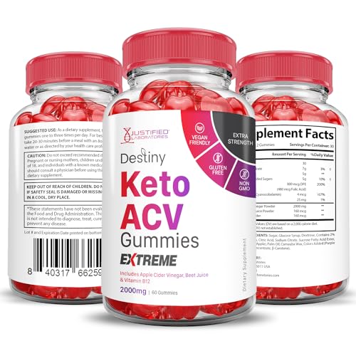 (5 Pack) Destiny Keto ACV Gummies Extreme 2000MG Destiny Keto Gummies Advanced 