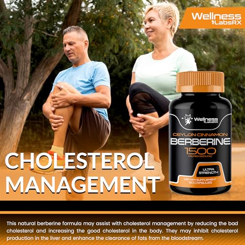 WELLNESS LABSRX Berberine Supplement 1500mg - Liposomal Berberine with Ceylon WELLNESS LABSRX