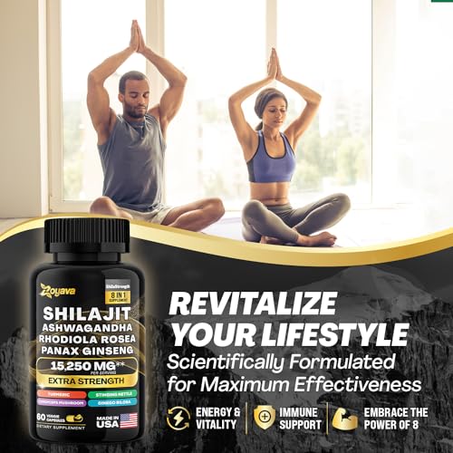 Zoyava Shilajit Pure Himalayan 9000MG,Energy Booster Ashwagandha 2000MG Zoyava