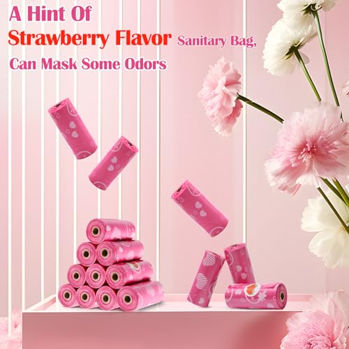 150Pcs Sanitary Napkin Disposal Bags, Luxiv Pink Disposable Sanitary Bag Personal Care Disposal Bags Luxiv