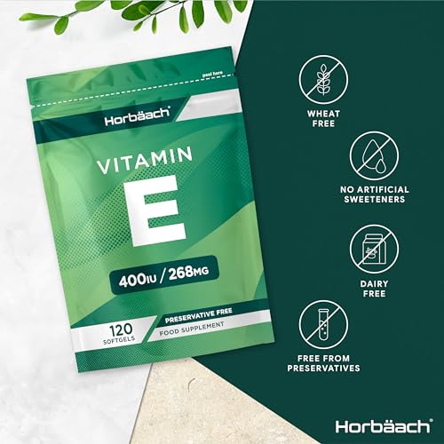 Vitamin E Capsules 400iu | 120 Count | High Strength Vitamin E as DL-a-Tocopheryl Horbäach