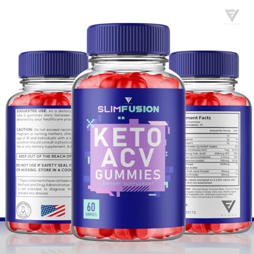 (3 Pack) Slim Fusion Slimfusion ACV Keto Gummies, Slim Fusion Keto ACV Gummies Advanced Fyvus