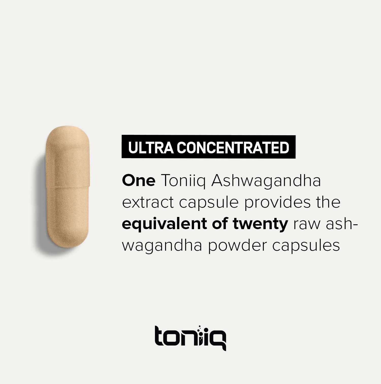 Toniiq 26,000mg 20x Concentrated Extract - 10% Withanolides - Ultra High Strength Toniiq
