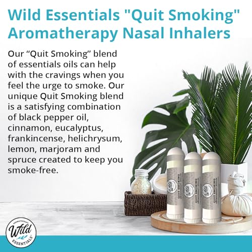 Wild Essentials 3 Pack of Quit Smoking Aromatherapy Nasal Inhalers Made mEssentials