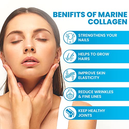 VitaZam Marine Collagen Liquid 10000mg with Hyaluronic Acid, Hydrolysed Peptide, Biotin for Hair, Skin, Nails, Joint, and Muscles, 500 ml VitaZam