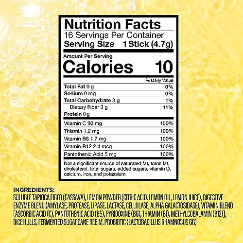 VitaCup Super H2O Bloating Relief and Digestive Health Drink Mix Packets, Probiotics