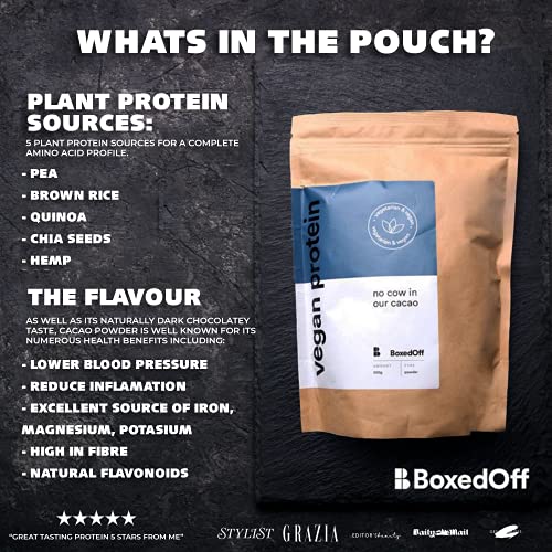 Vegan Protein Powder, Complete Plant Based Protein - 5 Plant Protein Sources - No Additives Boxed Off