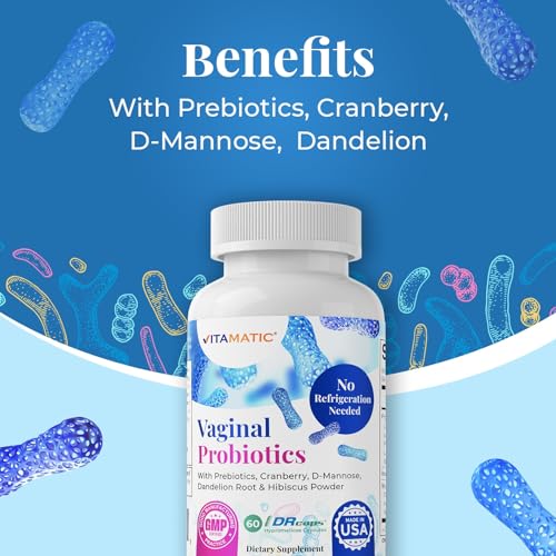 Vitamatic Vaginal Probiotics 20 Billions for Women pH Balance & Odor Control Vitamatic