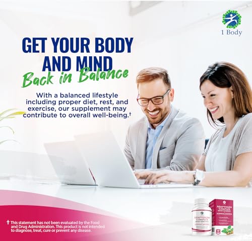 1 Body Adaptogen Complex Supplement with Ashwagandha
