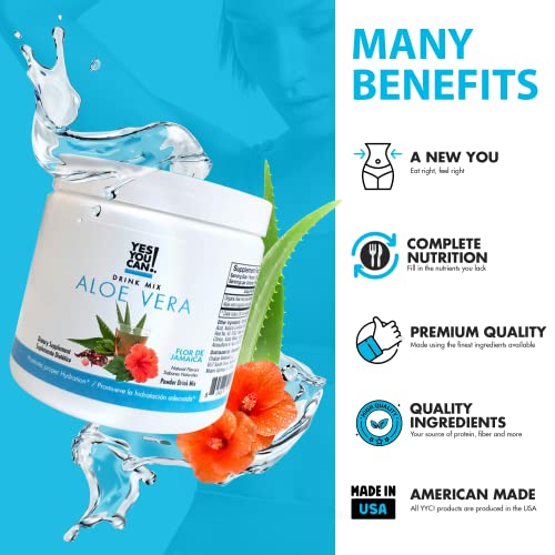 Yes You Can! Organic Aloe Vera Drink Mix - Super Greens Powder - Energy Drink Powder Yes You Can!