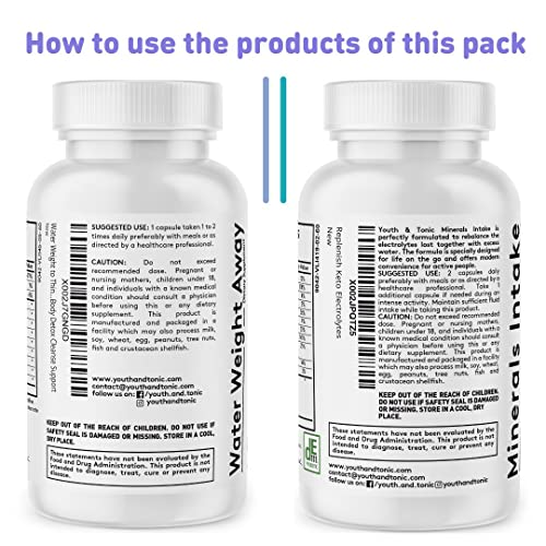 Water Weight Pills for Thin Waistline Belly Bloating Swelling & Temporary Water Retention Youth & Tonic