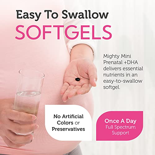 Zahler Mighty Mini Prenatal Vitamin with DHA & Folate - Certified Kosher - All Natural Prenatal Vitamins Zahler