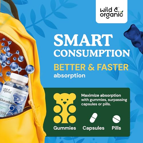 Wild & Organic Glutathione Gummies - Reduced Glutathione for Liver Cleanse & Antioxidants Wild & Organic