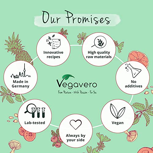 Vegavero Vegan Collagen Supplement | 2000mg | Complex with L-Lysine, L-Proline, Vitamin C (Acerola) & Superfoods Extracts Vegavero