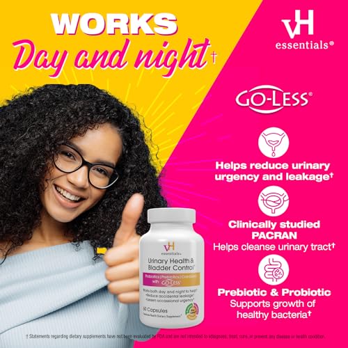 vH essentials Urinary Health & Bladder Control, Cranberry Extract, Prebiotics and Probiotics vH essentials