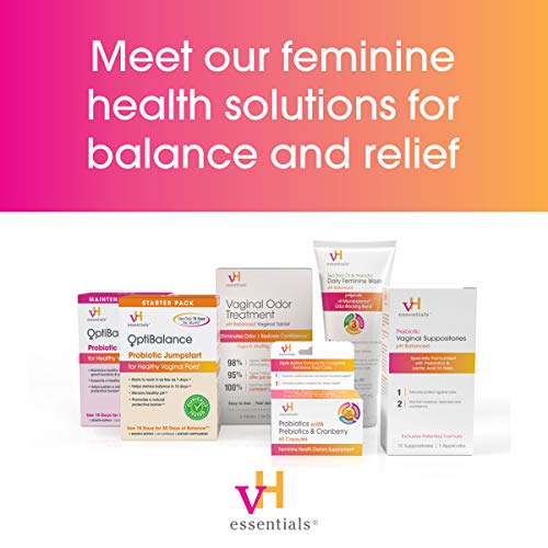 vH essentials Vitamin C Vaginal Tablet | Boric Acid Suppository Alternative | Supports Healthy pH and Eliminates vH essentials