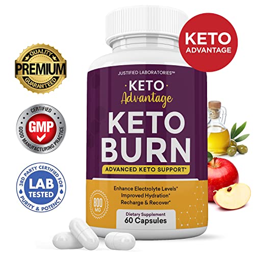 (2 Pack) Keto Advantage Keto Burn Pills Includes Apple Cider Vinegar goBHB Exogenous Justified Laboratories