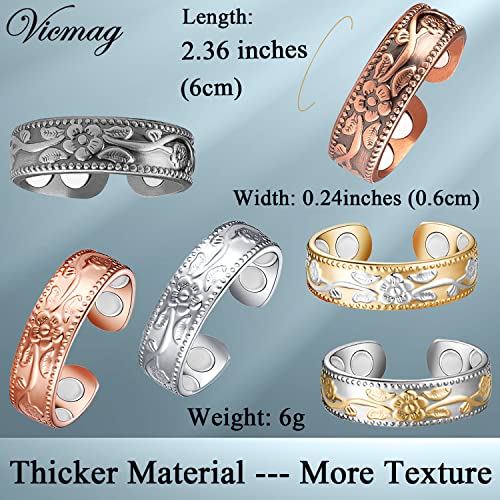 Vicmag Copper Magnetic Ring for Women, Lymphatic Drainage Ring Ladies Fingers Thumb Vicmag