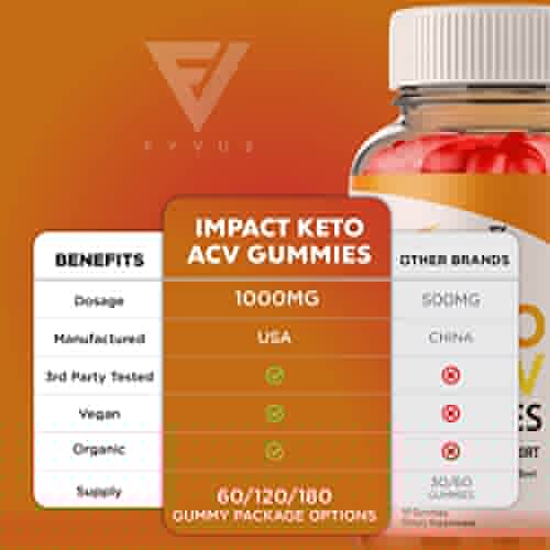 (2 Pack) Impact Keto Gummies for Weight Loss and Belly Fat Diet, AVC Keto ACV Advanced Fyvus